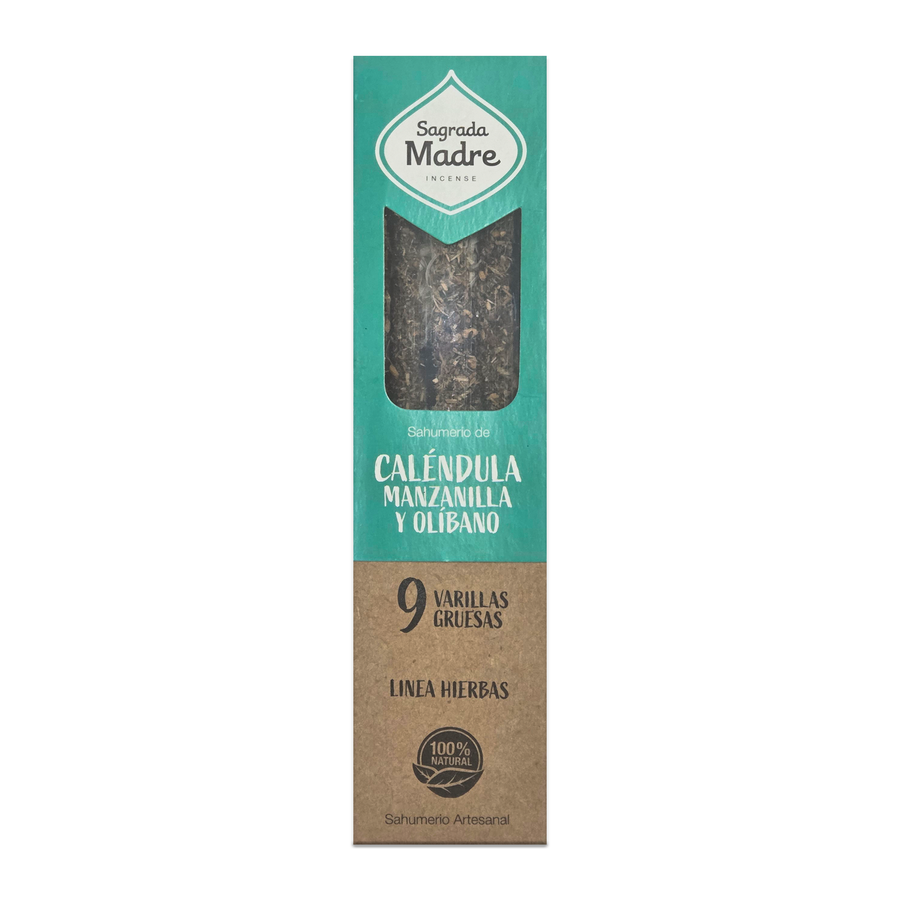 Опаковка на натурални ароматни incense пръчици SULLY Sagrada Madre с невен, лайка и тамян