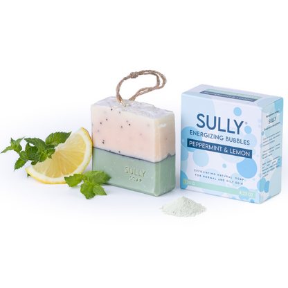 Нежен пречистващ сапун със зеолит „Енергия в мехурчетата“ SULLY Naturals с опаковка