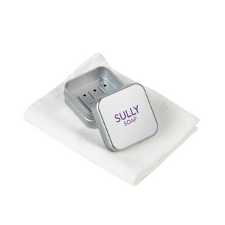 Алуминиева кутийка за сапун SULLY Naturals от три части с дупчици за оттичане