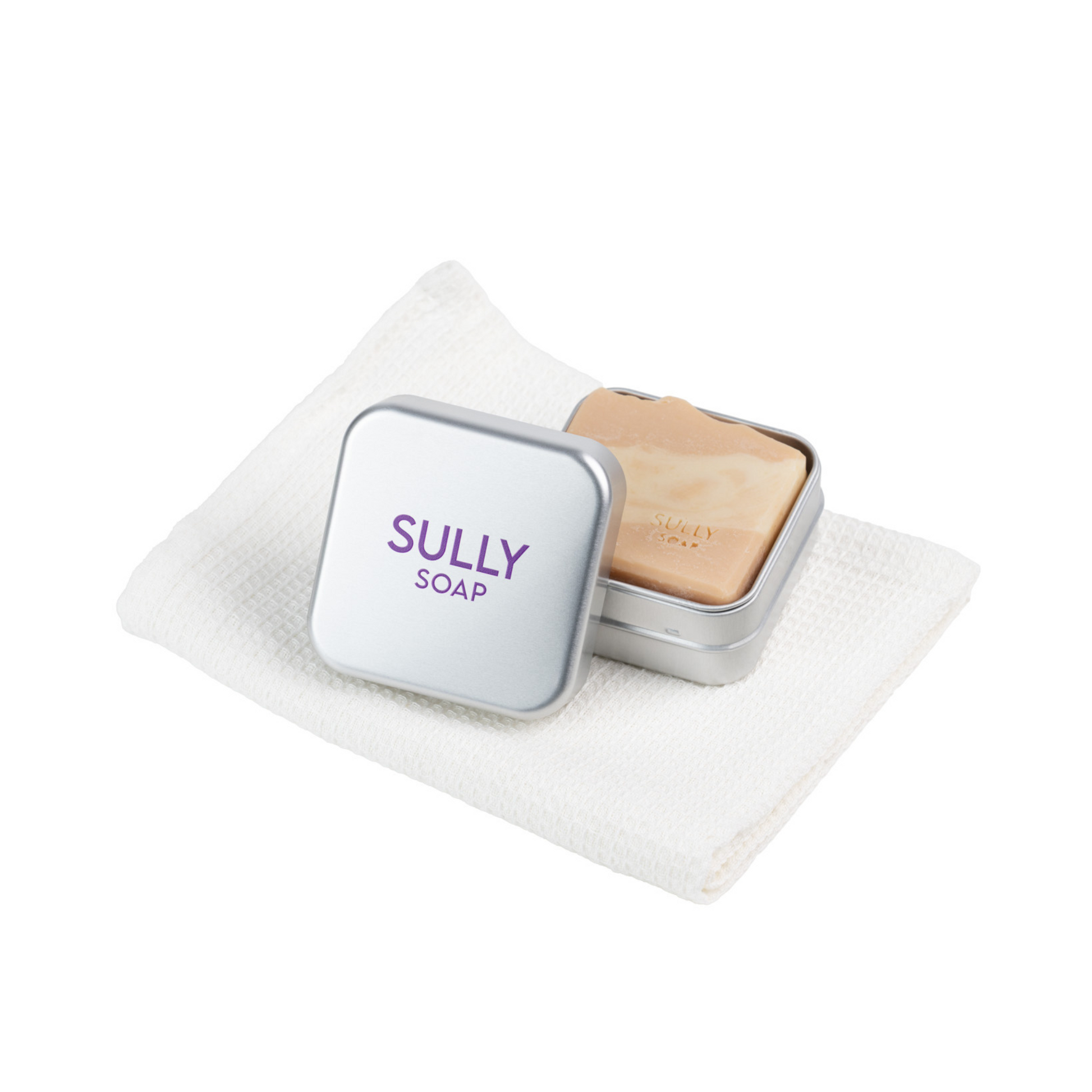 Алуминиева кутийка със сапун от SULLY Naturals от три части с дупчици за оттичане